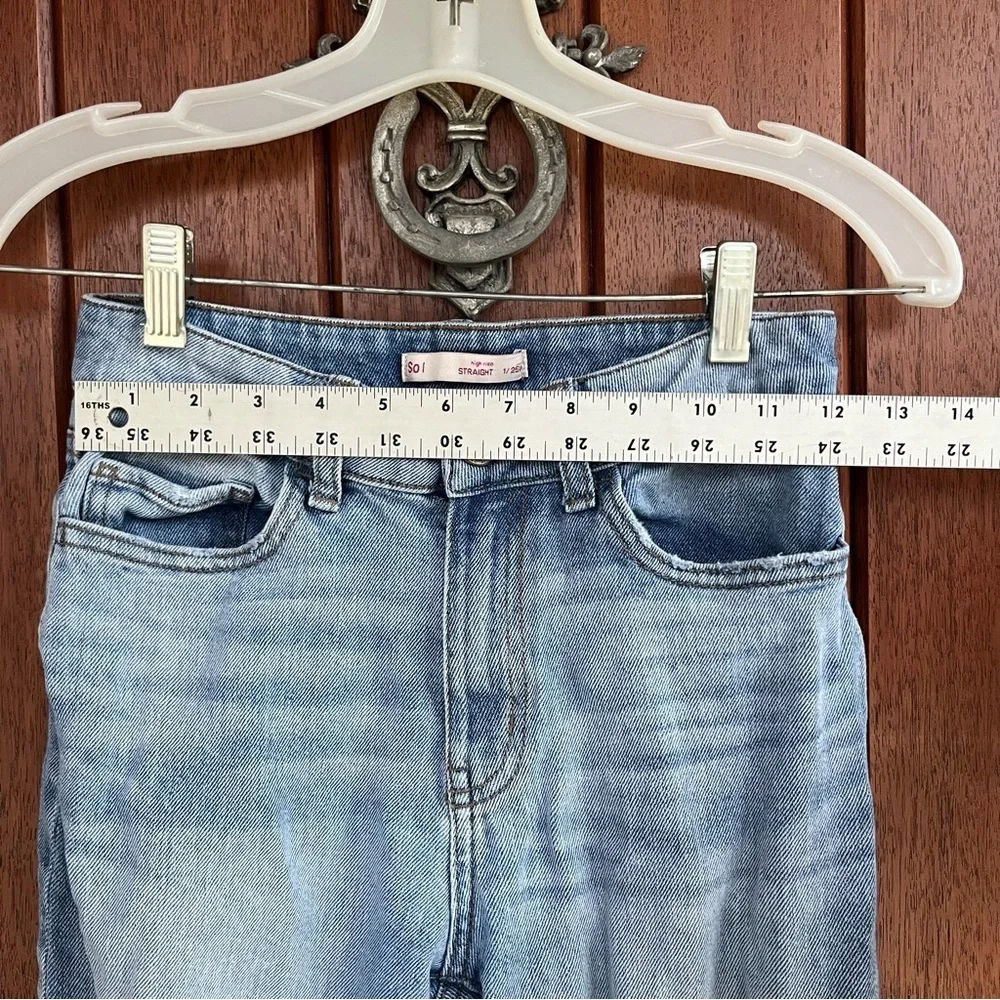 Sol Distressed Straight Leg Jeans - Picture 6 of 8
